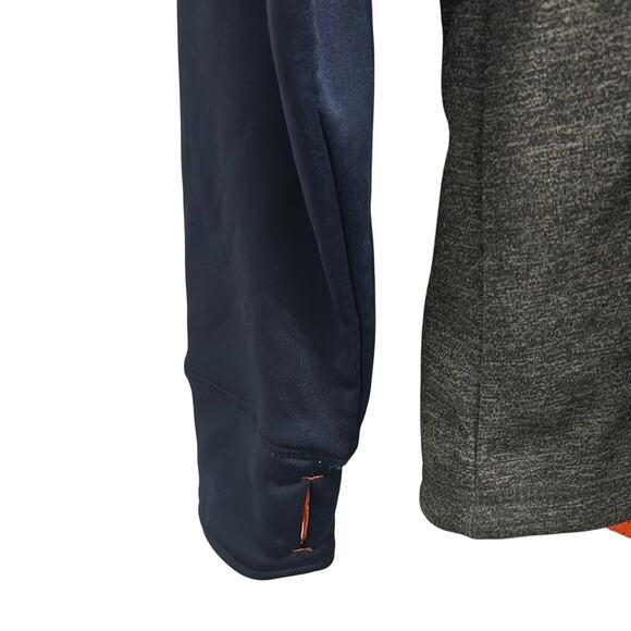 Colosseum Auburn Tigers War Eagle Gray Navy Orange Half Zip Hoodie Size Large - Picture 4 of 7